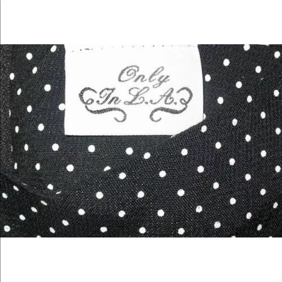 Vintage black and white polka dot maxi dress - Picture 4 of 4